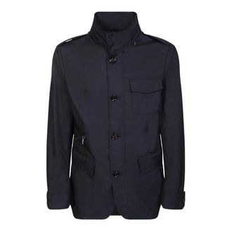 Moorer Heren, Jassen, Blauw, Maat: 2XL Poliester
