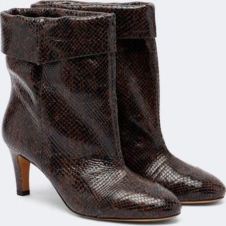 Isabel Marant Eldra snake-effect leather ankle boots