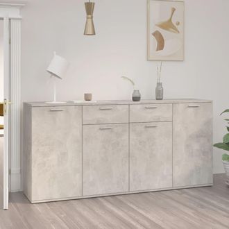 vidaXL Vidaxl - Aparador De Madera De Ingenier&iacute;a Gris 160x36x75 Cm