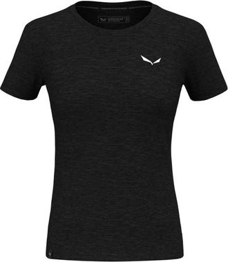 Salewa Eagle Minilogo Alpine Merino T-Shirt Merinoshirt für Damen | schwarz