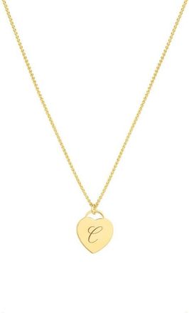 Set & Stones Alice Initial Heart Necklace in Gold /C at Nordstrom