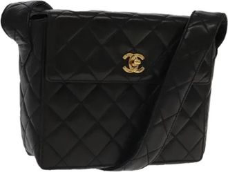 Chanel Pre-owned Vintage leren schoudertas - Dames - Vintage Schoudertas - Zwart - ONE Size - Leer - Vintage