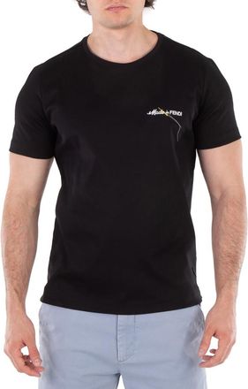 Fendi Embroidered Logo Crew Neck T-Shirt, Size X-Small