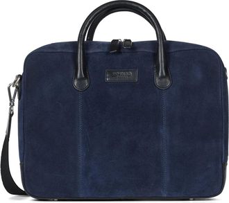 Howard London Wilfred Su&egrave;de Laptoptas - Heren - Laptoptassen - Blauw - ONE Size - Su&egrave;de - Tassen