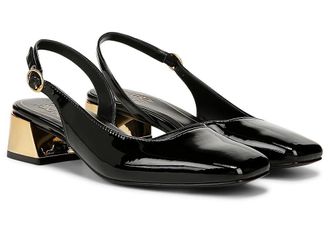 Naturalizer Jayla Low Heel Slingback Dress Shoes Womens Sandals Black Faux Leather : 10.5 M (B)