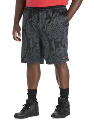 Reebok Big & Tall Performance Transitional Basketball Shorts in Black Snake Multi at Nordstrom, Size 1X Big