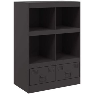 vidaXL Highboard Black 67x39x95 cm Steel Vidaxl