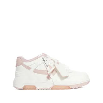 Off-white Lace-up Panelled Leather Sneakers