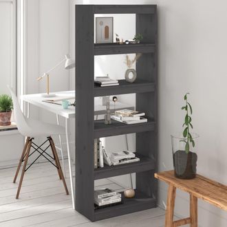 vidaXL Estanter&iacute;a/divisor De Espacios Madera Pino Gris 60x30x167,5 Cm Vidaxl