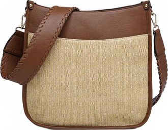 Jen & Co. Womens Kate Crossbody Bag In Straw Brown