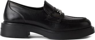 Karl Lagerfeld Macie Signia rhinestone-embellished loafers - women - Calf Leather/Polyurethane/Rubber/Polyethylene vinyl acetate (PEVA) - 35 - Black