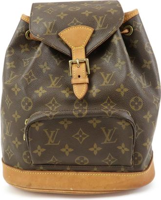Louis Vuitton Montsouris Monogram Canvas Brown Canvas Backpack Bag (Pre-Owned)