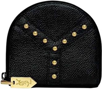 Saint Laurent Black Leather Coin Purse/Coin Case (Pre-Owned)