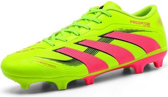 Generic Mens and Womens Youth Long Broken Nails Low-top Breathable Training Football Shoes, Spikes -- Fluorescent Green., 6.5 UK