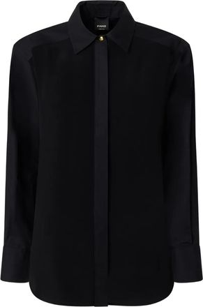 Pinko Cr&ecirc;pe overhemd - Zwart