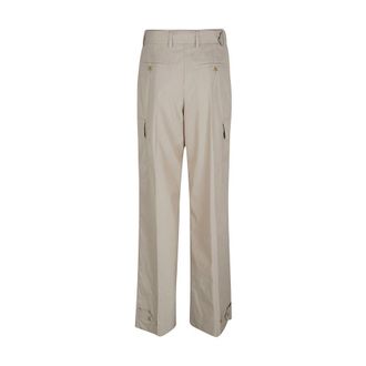 Prada Womens Beige Cotton Cargo Pants
