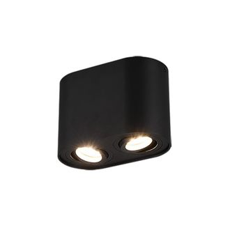 Trio Foco De Techo 2 Focos Gu10 Orientables Cookie Black Lighting