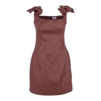 Elisabetta Franchi Abito - female - Elisabetta Franchi - Short Dresses - Brown - M - Dresses
