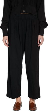 Les Tien Penny Pleated Pant In Jet Black