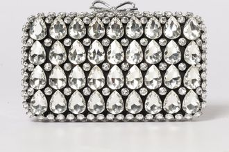 Self Portrait Clutch Self-Portrait in raso con strass