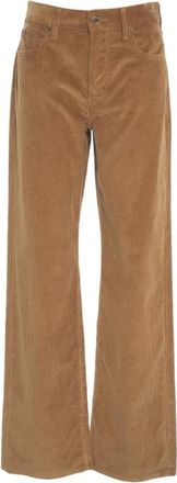 Jacob Cohen Broeken, Dames, Bruin, W28, Beige Wijde Corduroy Broek