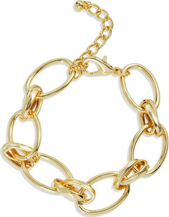 Savvy Cie Jewels 18K YELLOW GOLD PLATED CHUNKY FASHION BRACELET