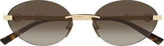 Gucci Sunglasses Gg2051 S 004 Gold/Brown Woman