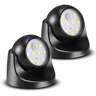 OEM Foco Led Con Detector De Movimiento, 2 Unidades De Proyector Led Inal&aacute;mbrico, 150 L&uacute;menes, Esfera Extra&iacute;ble, Rotaci&oacute;n E Inclinaci&oacute;n De 360 Grados