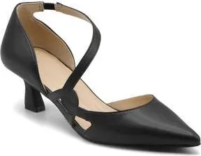 Adrienne Vittadini Senora-1 Pointed Toe dOrsay Pump in Black Smooth at Nordstrom Rack, Size 6.5