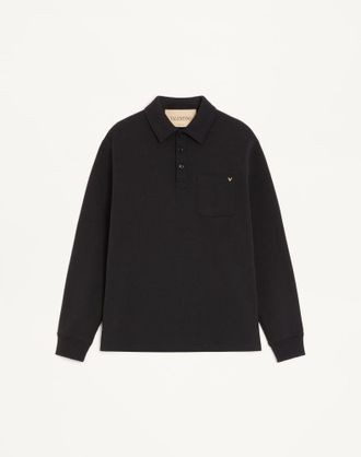 Valentino Valentino cotton polo shirt with VGold
