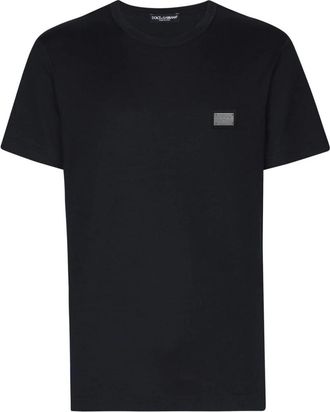 Dolce & Gabbana Blauwe T-shirts en Polos - Heren - T-shirts - Blauw - L - Tops