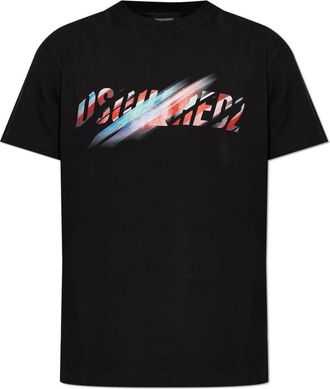 Dsquared2 Logo T-shirt - Heren - T-shirts - Zwart - 2XL - Katoen - Tops