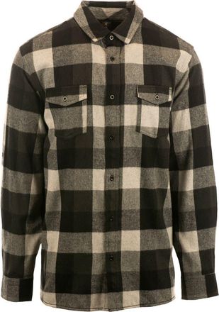 Burnside Plaid Flannel Shirt in Black/Grey at Nordstrom Rack, Size Xx-Large