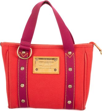 Louis Vuitton Pre-owned Womens Antigua Cabas PM Shoulder Bag - Red - One Size