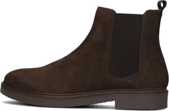 Mazzeltov Schoenen, Heren, Bruin, 47 EU, Leer, Bruine Nubuck Chelsea Boot Hudson