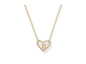 Kendra Scott Heart Letter M Short Pendant Womens Necklace Womens Necklace D, Brass/Gold-Plated