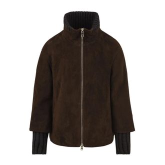 The Jackie Leathers Lyra Su&egrave;de Jas - Dames - Jassen - Bruin - Maat: 3XL Su&egrave;de