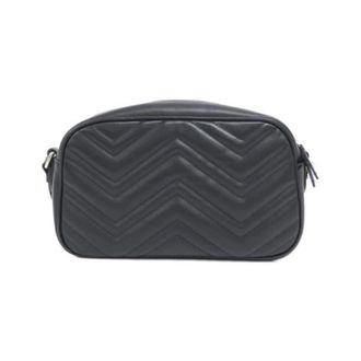 Gucci Pre-owned GG Marmont Quilted Chevron Leather Shoulder Bag - Dames - Pre-owned - Zwart - Maat: ONE Size Leer