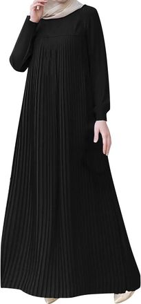 Generic Indian Outfits for Women Prayer Dress for Women UK Middle East Plain Muslim Dress Prayer Garment Casual Stretchy Kaftan Fashion Jilbab Burqa Muslim Ro