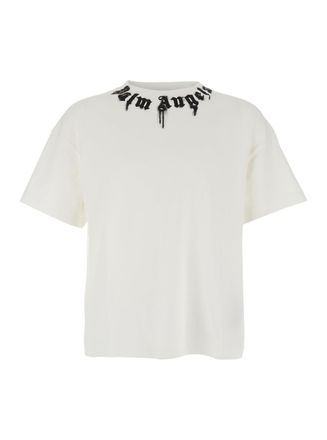 Palm Angels White Cotton T-shirt