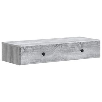 vidaXL Mesa Lateral Montada En La Pared Gris Sonoma Vidaxl