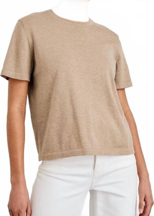 Rails Cotton Cashmere Short Sleeve Tee In Heather Oat