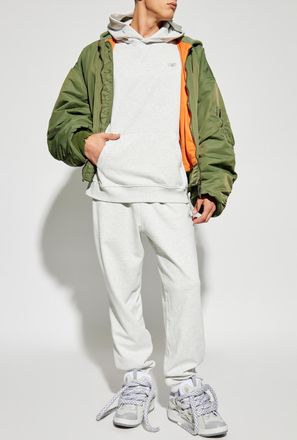 New Balance Oversize Sweatshirt, Mens, Grey