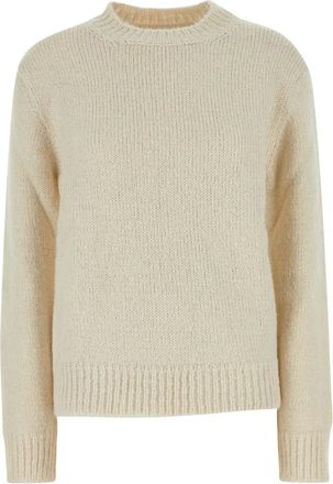 Jil Sander Truien & Vesten, Dames, Beige, S, Wol, Crewneck Jumper