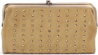 Hobo Lauren Leather Double Frame Clutch in Twilight Fern at Nordstrom