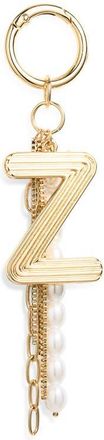 Chelsea28 Initial Faux Pearl Bag Charm in Z- White- Gold at Nordstrom