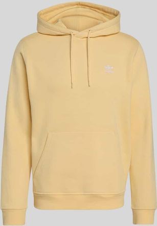 adidas Originals Hoodie aus Baumwoll-Mix mit Label Stitching in Hellgelb, Gr&ouml;&szlig;e XXL