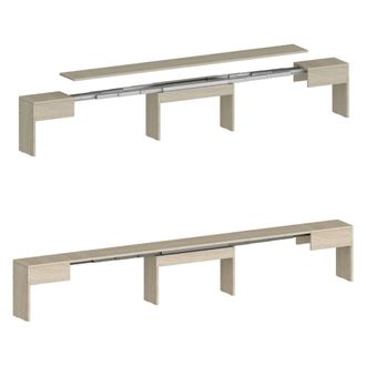 Dmora Dmora - Banco Torquato, Juego De 2 Asientos Para Mesa De Comedor, Bancos Extensibles, 290x25h45 Cm, Olmo
