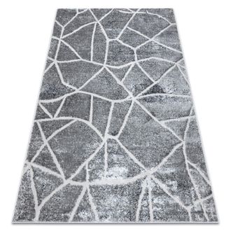 RugsX Alfombra Mefe Moderna 2783 M&aacute;rmol - Structural Dos Niveles De Vell&oacute;n Gris Oscuro Grey 280x370 Cm