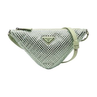 Prada Pre-owned Embellished Triangle Belt Bag - Dames - Pre-owned - Groen - Maat: ONE Size
